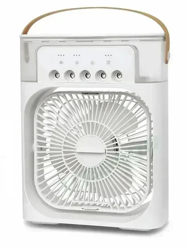 New 3 in 1 Fan Air Conditioner Household Mini Air Cooler LED Night Light Portable Humidifier Air Adjustment Fan Office Home Fan